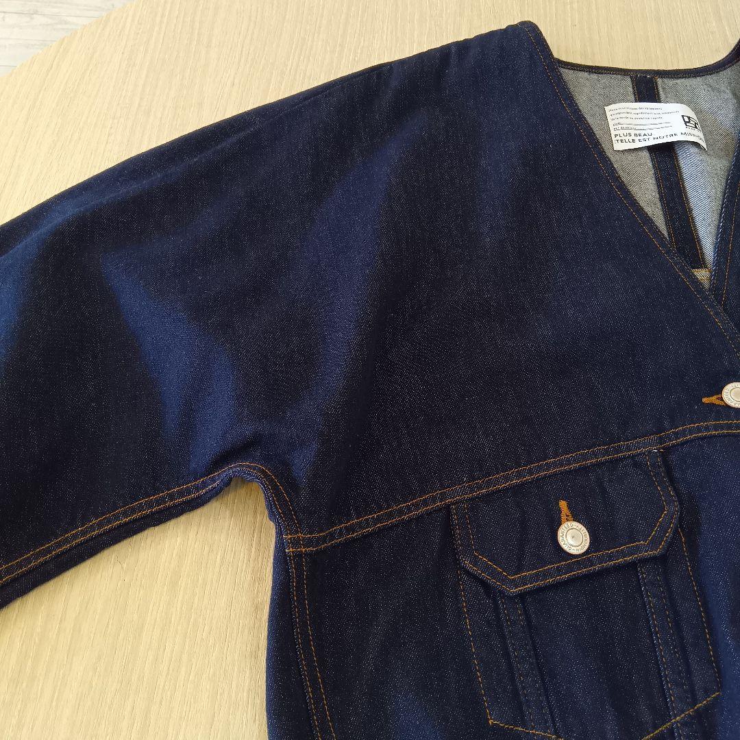 新品タグ付 2025新作 パシオーネ カフネ デニム ジャケット ネイビー