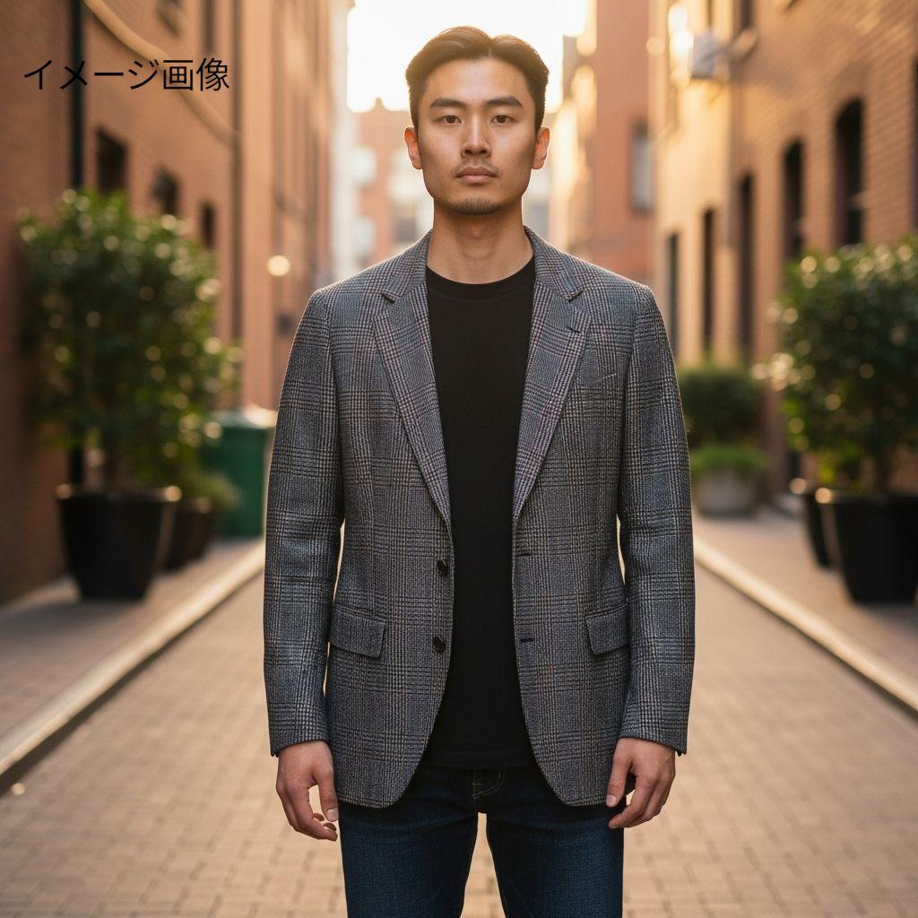 Burberrysグレンチェックウールテーラードジャケット 旧タグ　メンズL相当