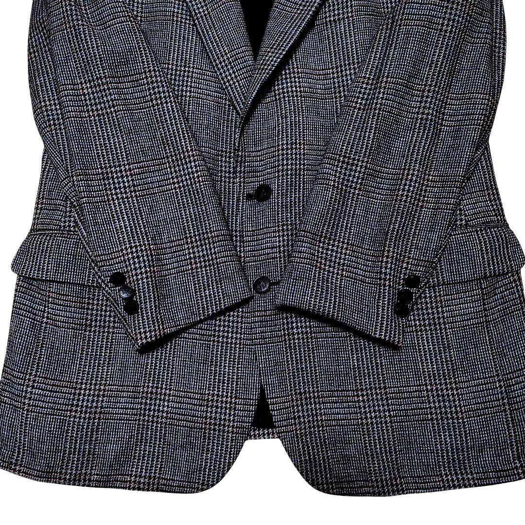 Burberrysグレンチェックウールテーラードジャケット 旧タグ　メンズL相当