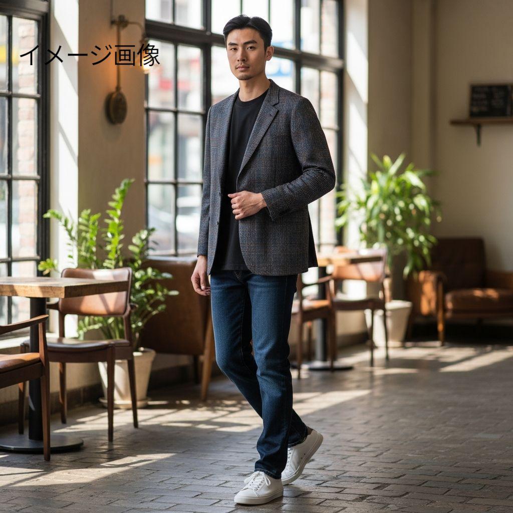 Burberrysグレンチェックウールテーラードジャケット 旧タグ　メンズL相当