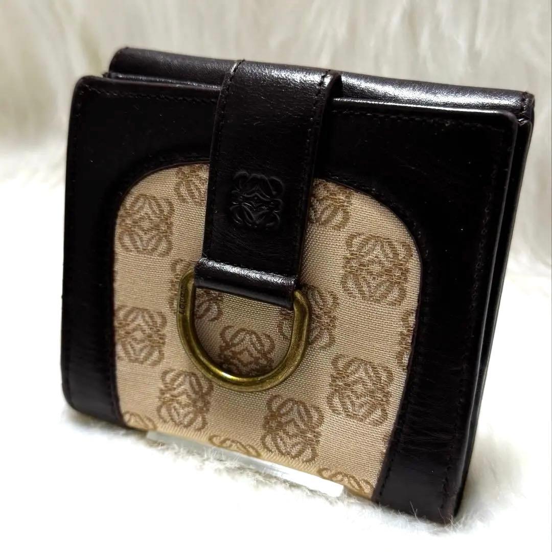 LOEWE 二つ折り財布　アナグラム　Dリング　大幅値下げ　早い者勝ち