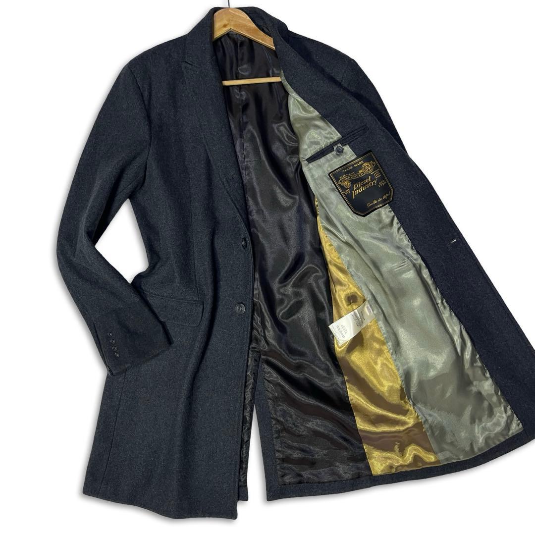 セール中⚡美品✨DIESEL チェスターコート XL ダークグレー