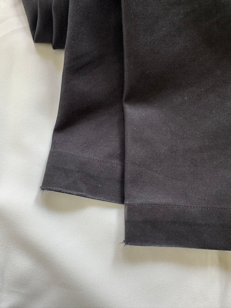 HERMES 2タックコットンワイドテーパードパンツ 黒 38