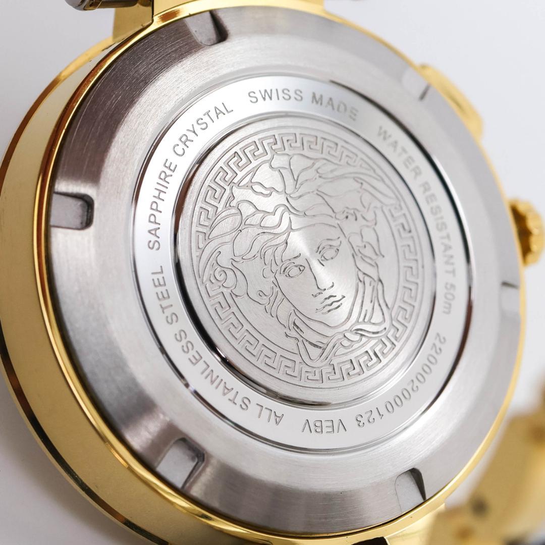 □稼働 VERSACE 腕時計 メデューサ デュアルタイム ゴールド 2617