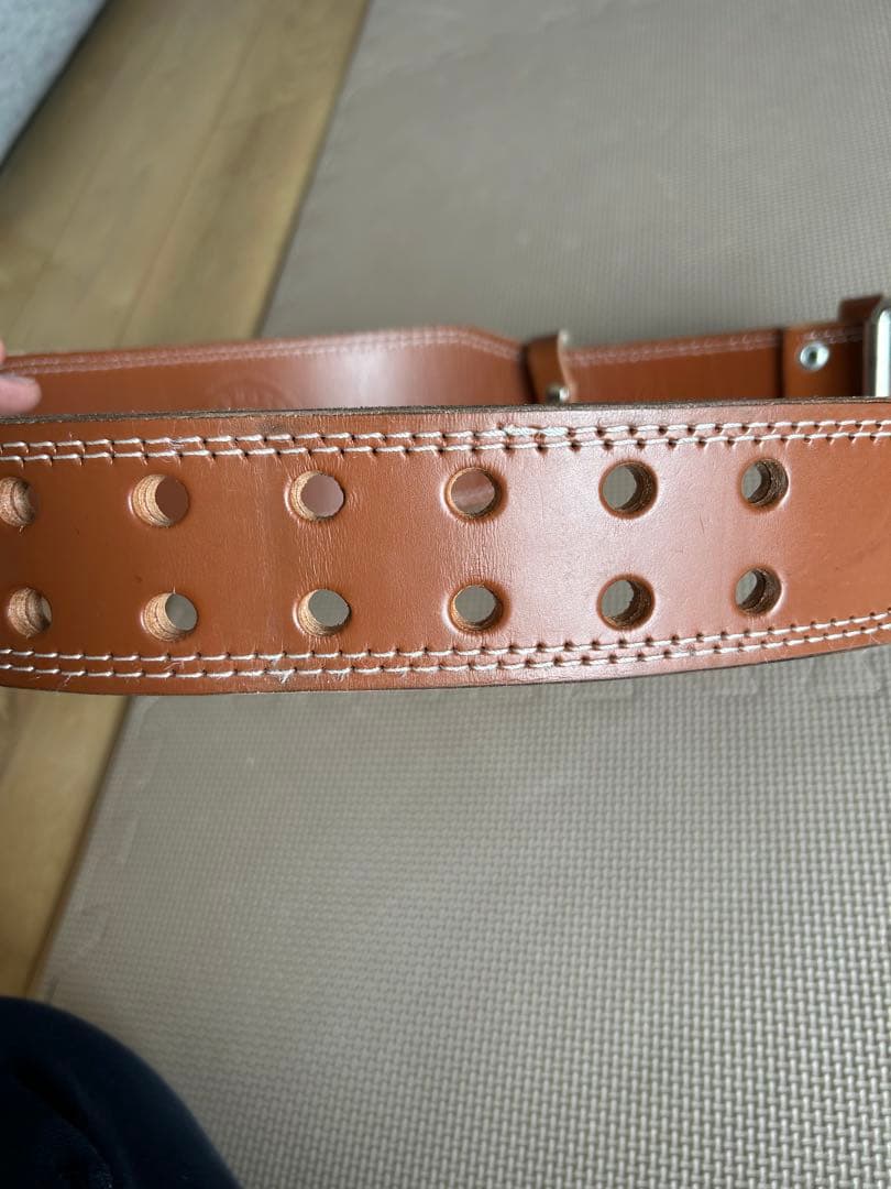 GOLD'S GYM トレーニングパワーベルト Mサイズ ブラウン