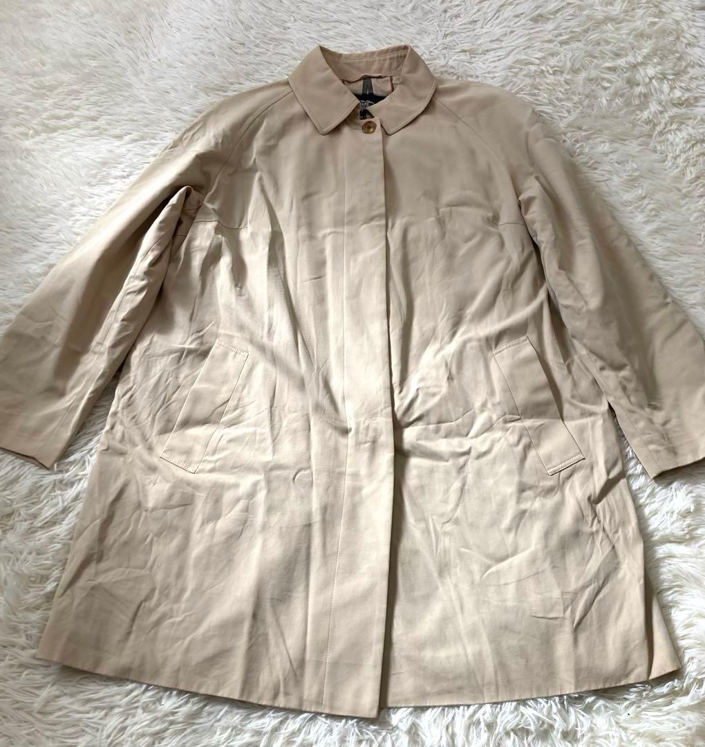 バーバリーロンドン　ステンカラーコート　ノバチェック　大きいサイズ　13号