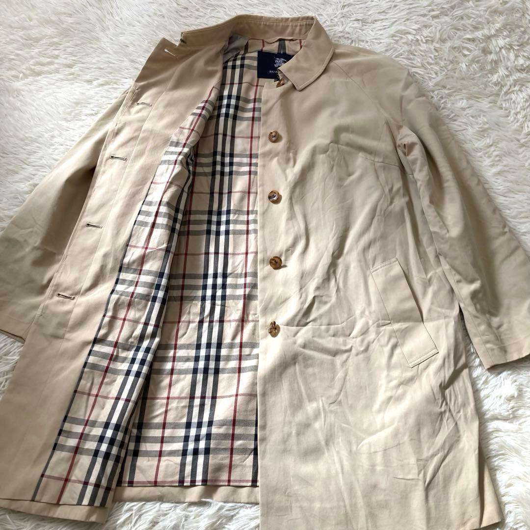バーバリーロンドン　ステンカラーコート　ノバチェック　大きいサイズ　13号