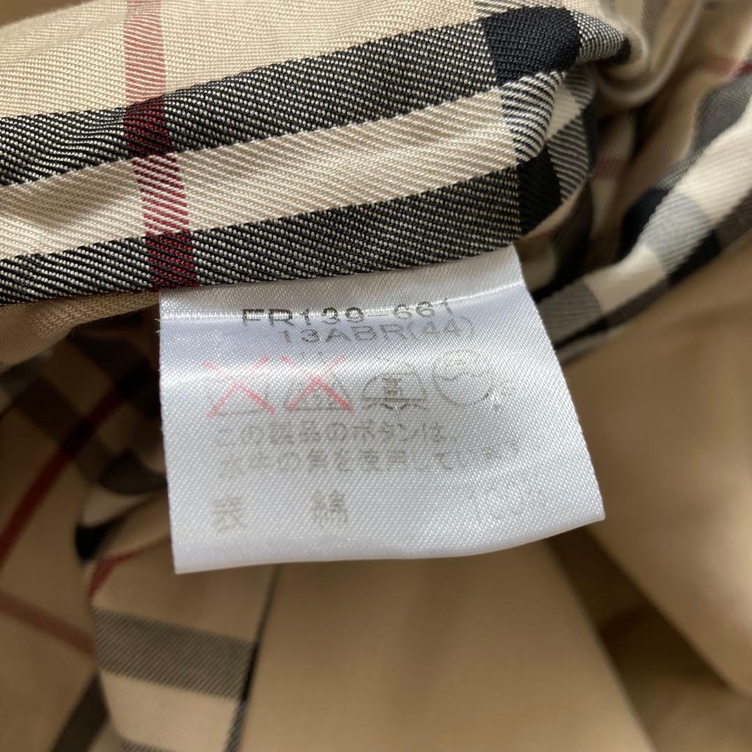 バーバリーロンドン　ステンカラーコート　ノバチェック　大きいサイズ　13号