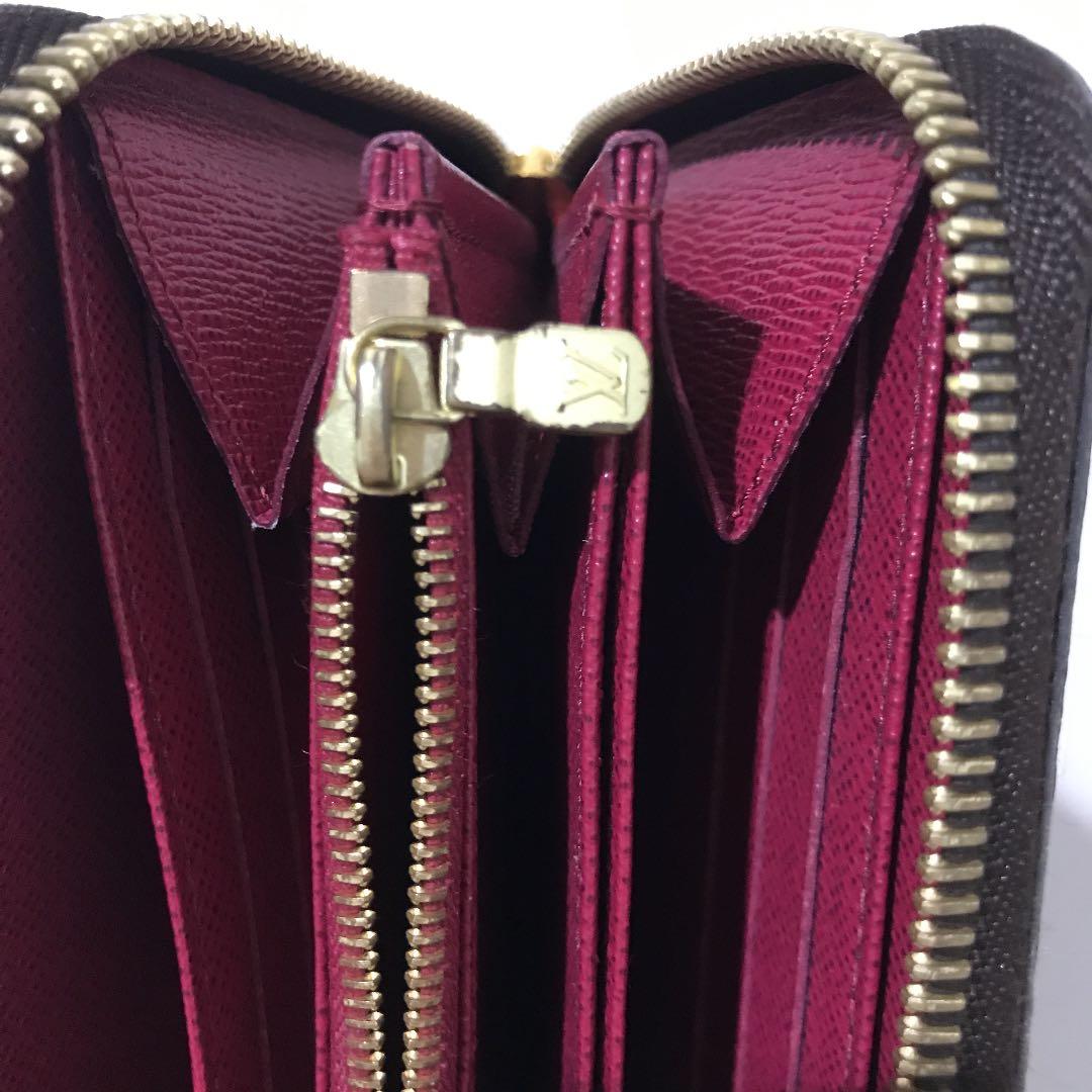 美品！ジッピーウォレット　フューシャカラー　モノグラム
