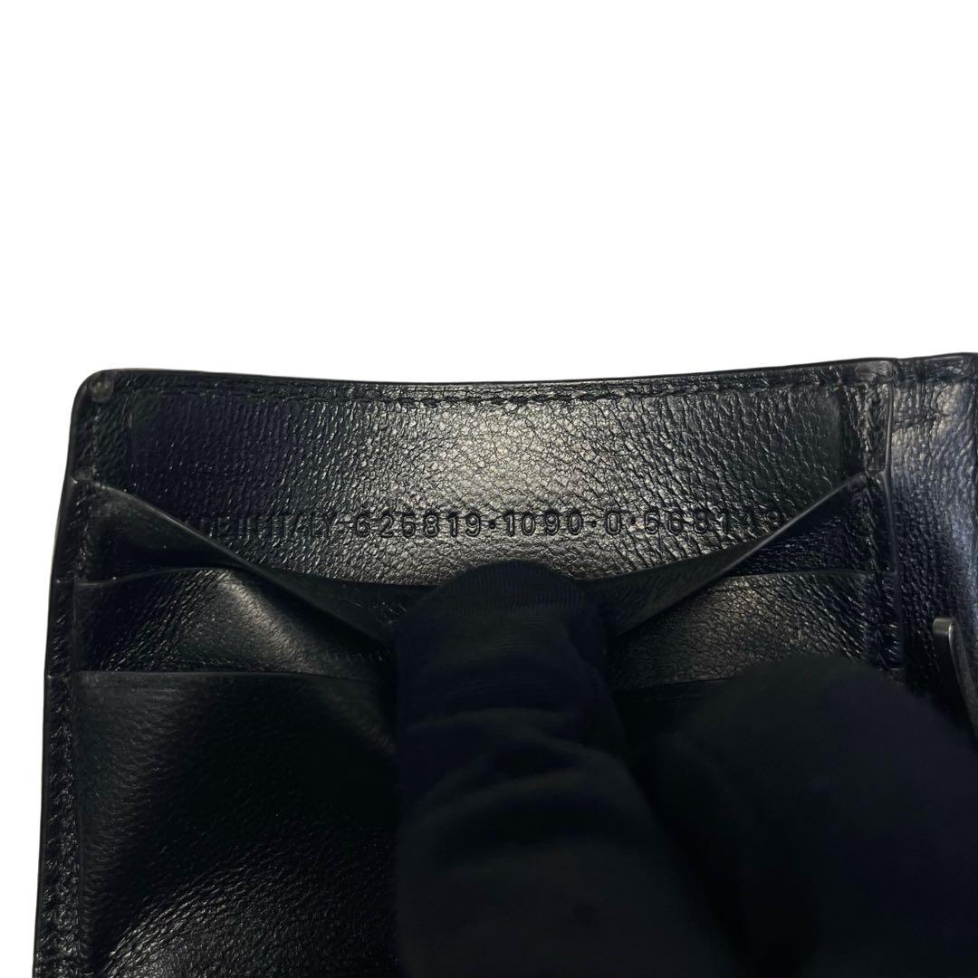 希少✨バレンシアガ マネークリップ 札入れ エブリデイ レザー ロゴ ブラック