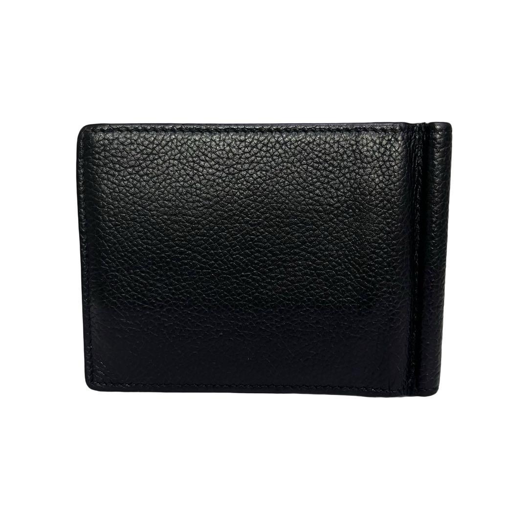 希少✨バレンシアガ マネークリップ 札入れ エブリデイ レザー ロゴ ブラック