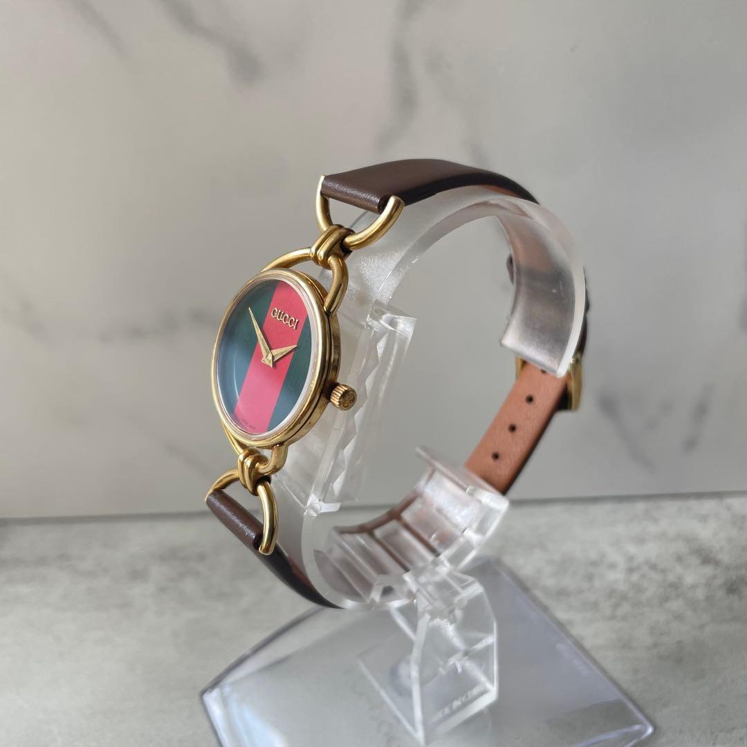 稼動品　GUCCI グッチ　6000.2.L シェリーライン　リボン　腕時計