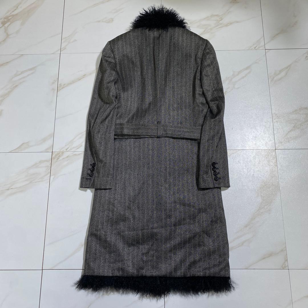 希少⭐︎POLITELY ヘリンボーン ラムファー ミリタリートレンチコート 比翼