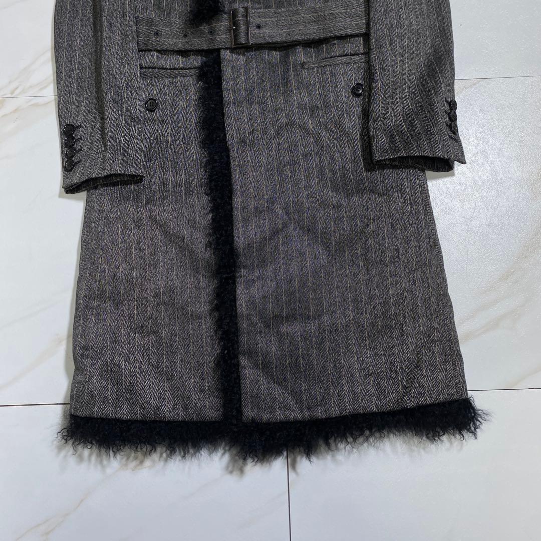 希少⭐︎POLITELY ヘリンボーン ラムファー ミリタリートレンチコート 比翼