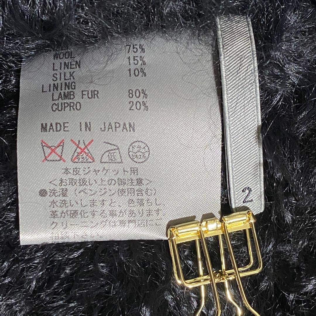 希少⭐︎POLITELY ヘリンボーン ラムファー ミリタリートレンチコート 比翼