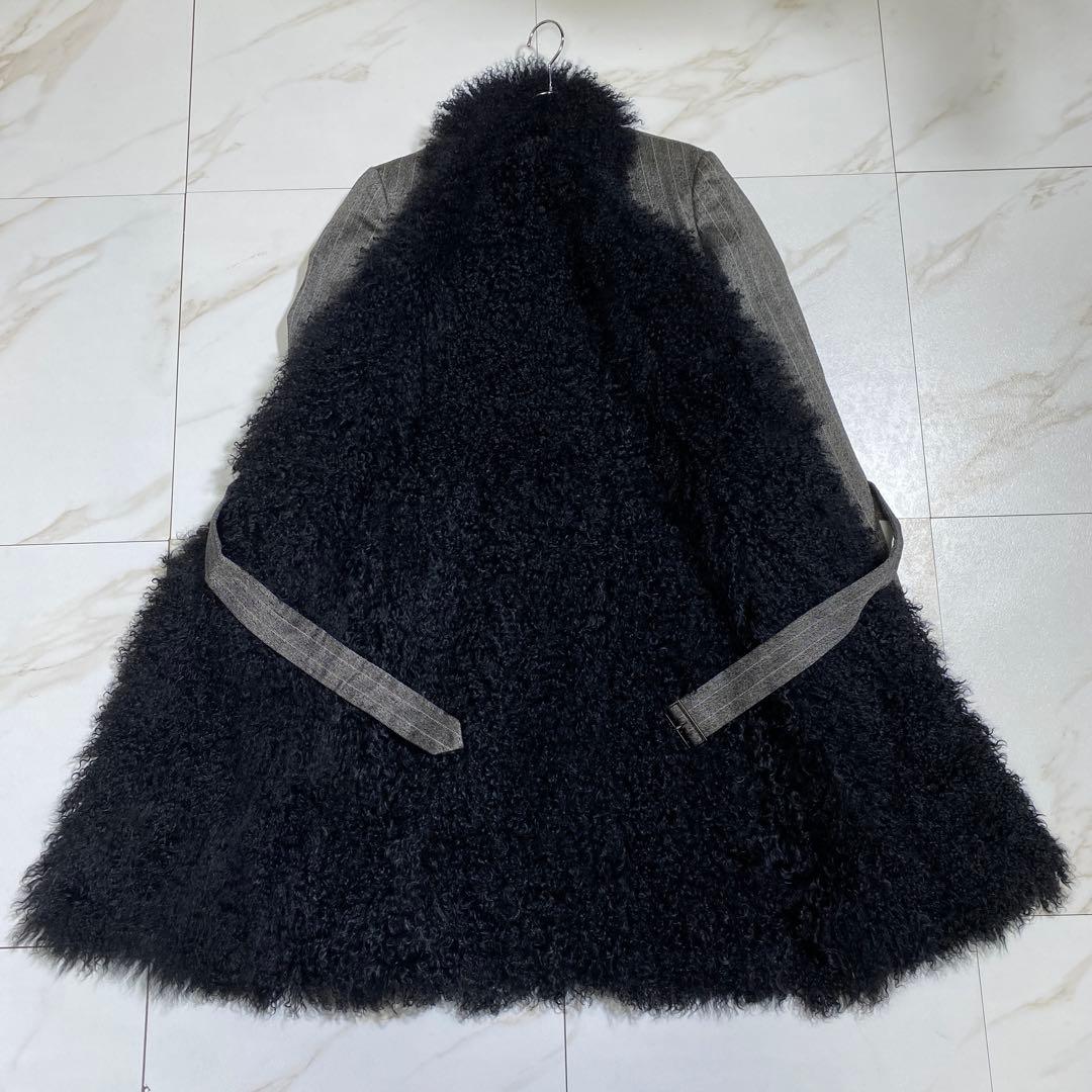 希少⭐︎POLITELY ヘリンボーン ラムファー ミリタリートレンチコート 比翼