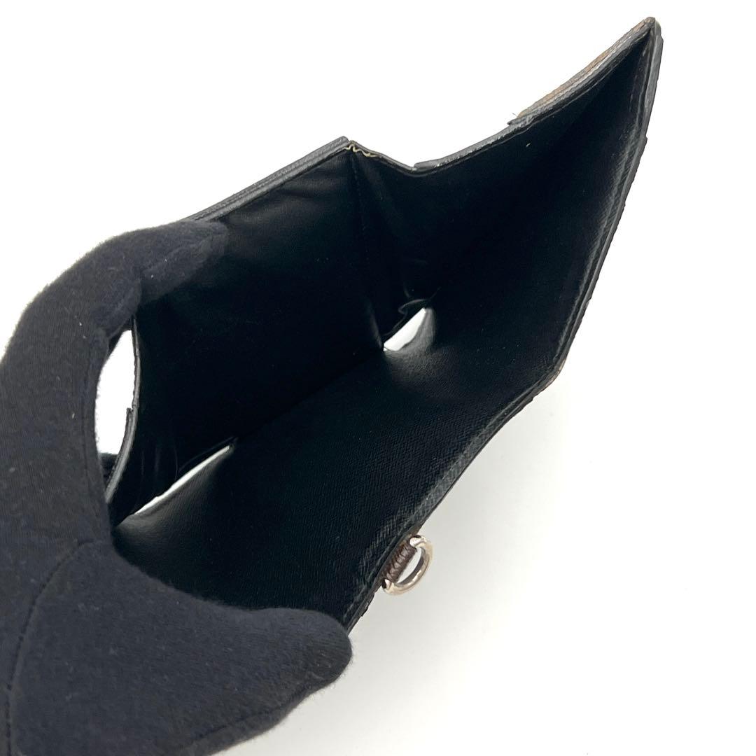 【美品】ルイヴィトン モノグラム マカサー チェーン コンパクト 三つ折り財布