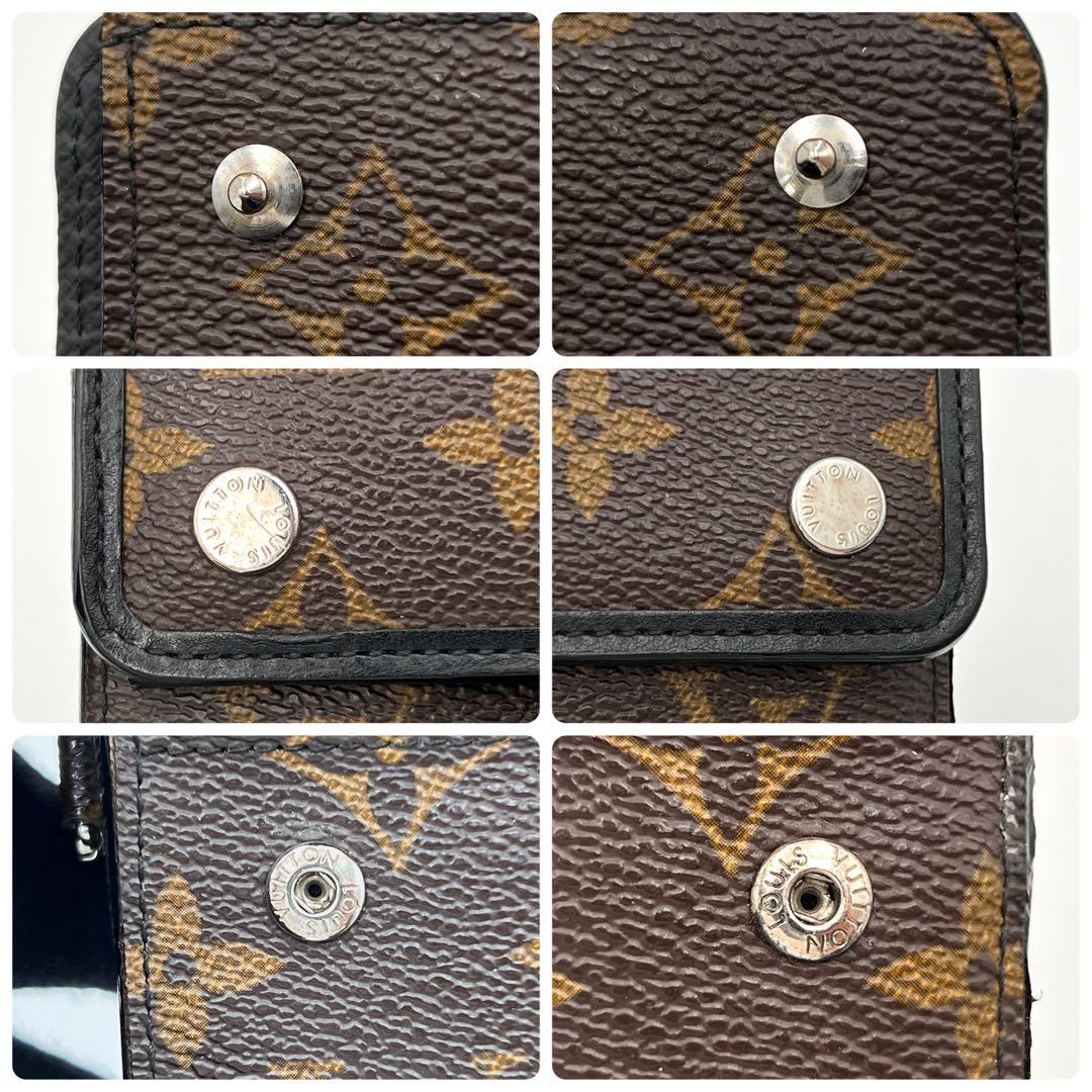 【美品】ルイヴィトン モノグラム マカサー チェーン コンパクト 三つ折り財布