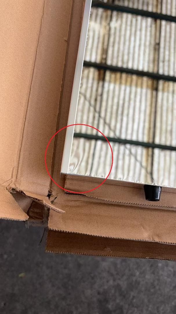 【中古】ダンスミラー 割れない鏡 幅80x160cm 姿見 銀色 7番