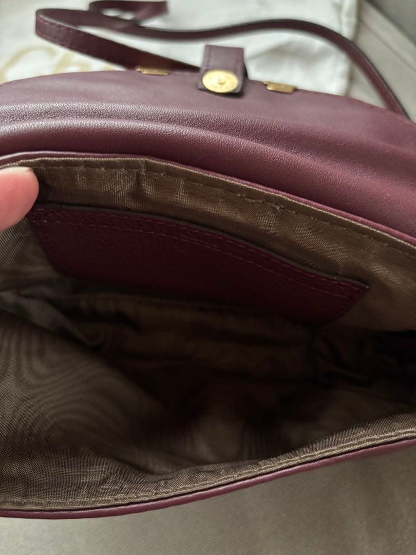 Chloe バーガンディ レザー ショルダーバッグ