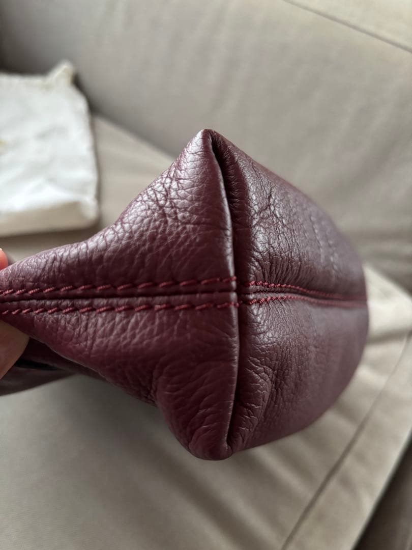 Chloe バーガンディ レザー ショルダーバッグ