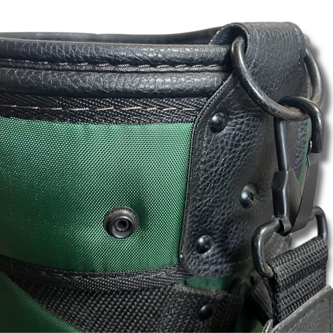 ヴィンテージ 美品 パーリーゲイツ キャディバッグ モスグリーン カーキ ゴルフ