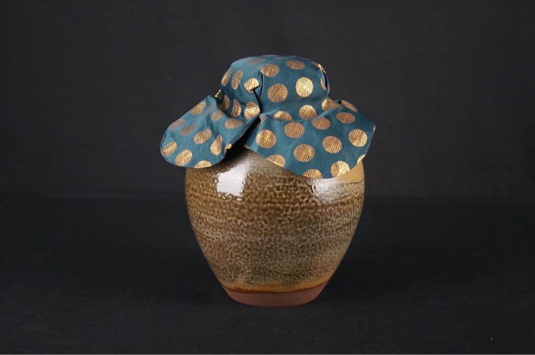 尾中窯 市野克 作 丹波焼 茶壺 飾壺 陶印 共箱 紙箱 茶道具 茶事