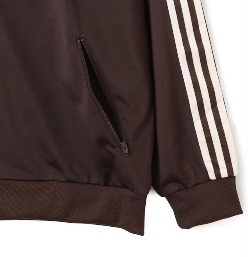 adidas ダークブラウン ジップアップジャージ　メンズ
