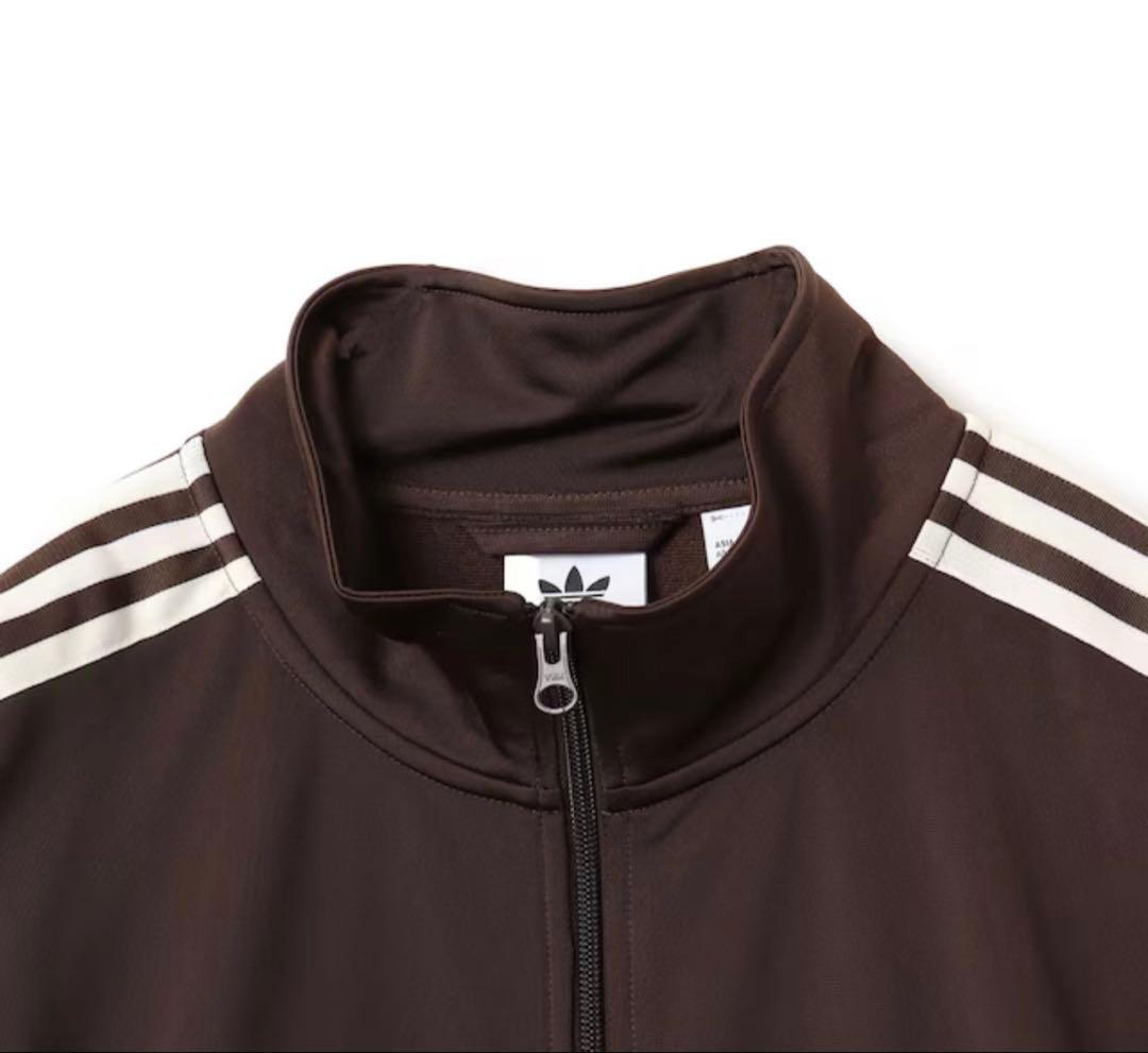 adidas ダークブラウン ジップアップジャージ　メンズ