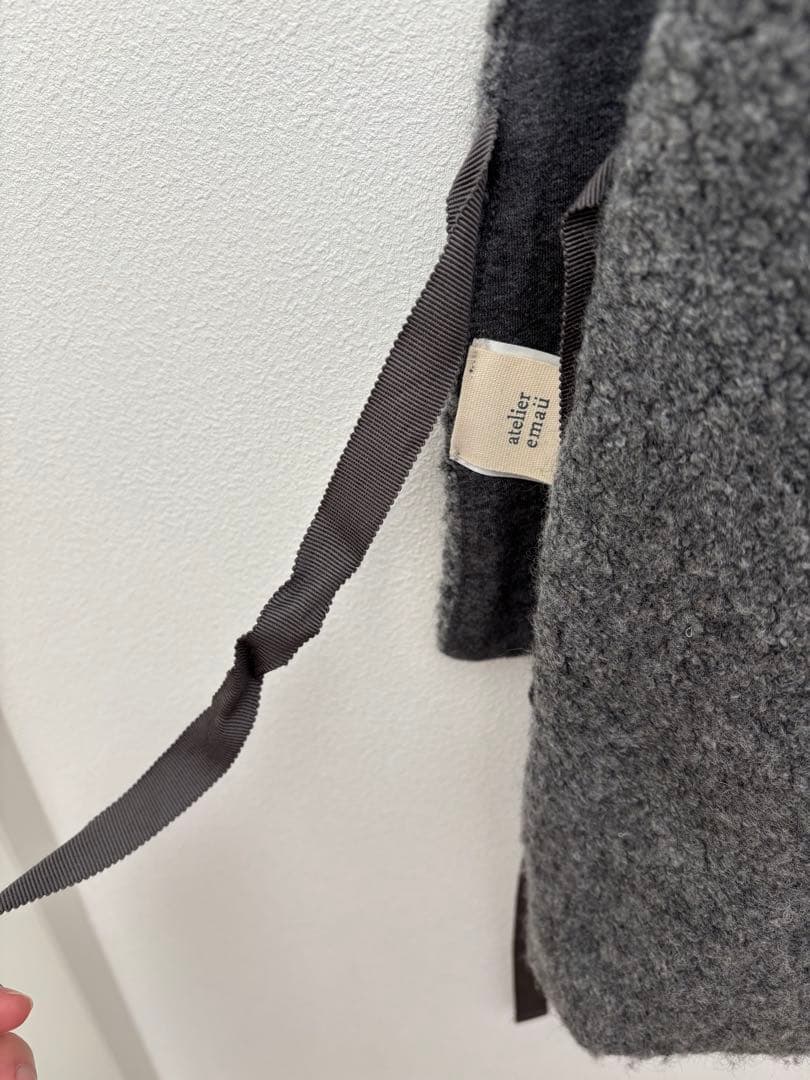atelier emau サイドリボンボアベスト