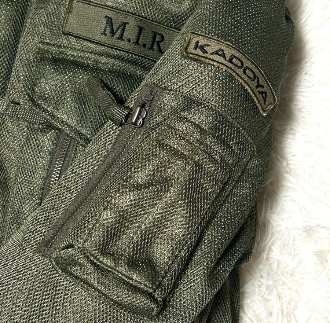 美品　カドヤ　メッシュジャケット　L カーキ系　バイクウェア