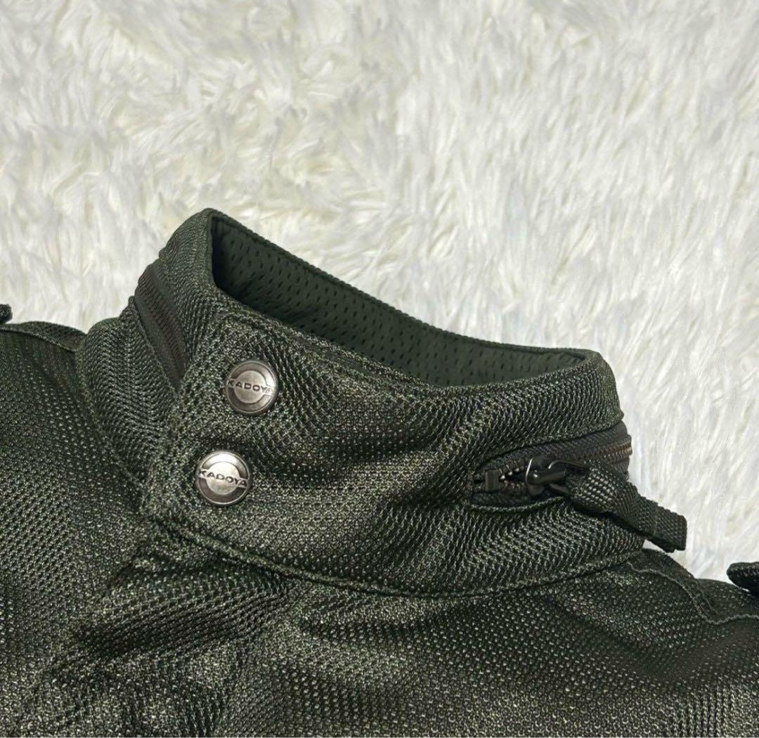 美品　カドヤ　メッシュジャケット　L カーキ系　バイクウェア