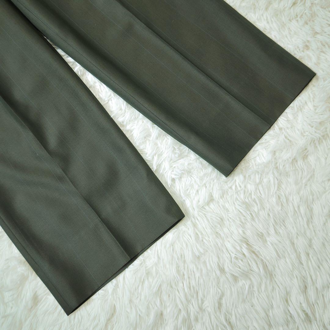 ジバンシィ　スーツセットアップ　シングル　ダークグリーン系　オリジナルロゴボタン