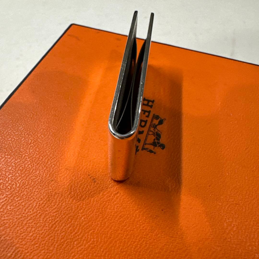 美品　HERMES エクリプス エヴリン　シルバー　Ｈロゴ マネークリップ