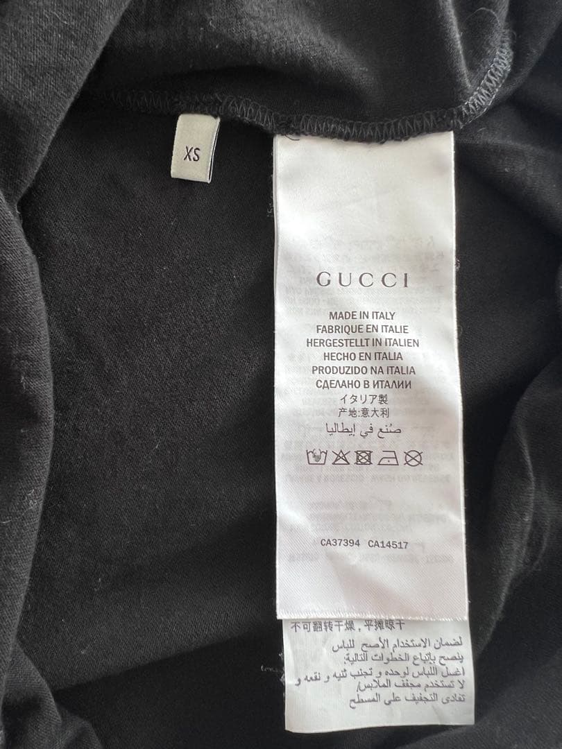 美品✨GUCCI ブラック Tシャツ　XS 日本サイズはM相当