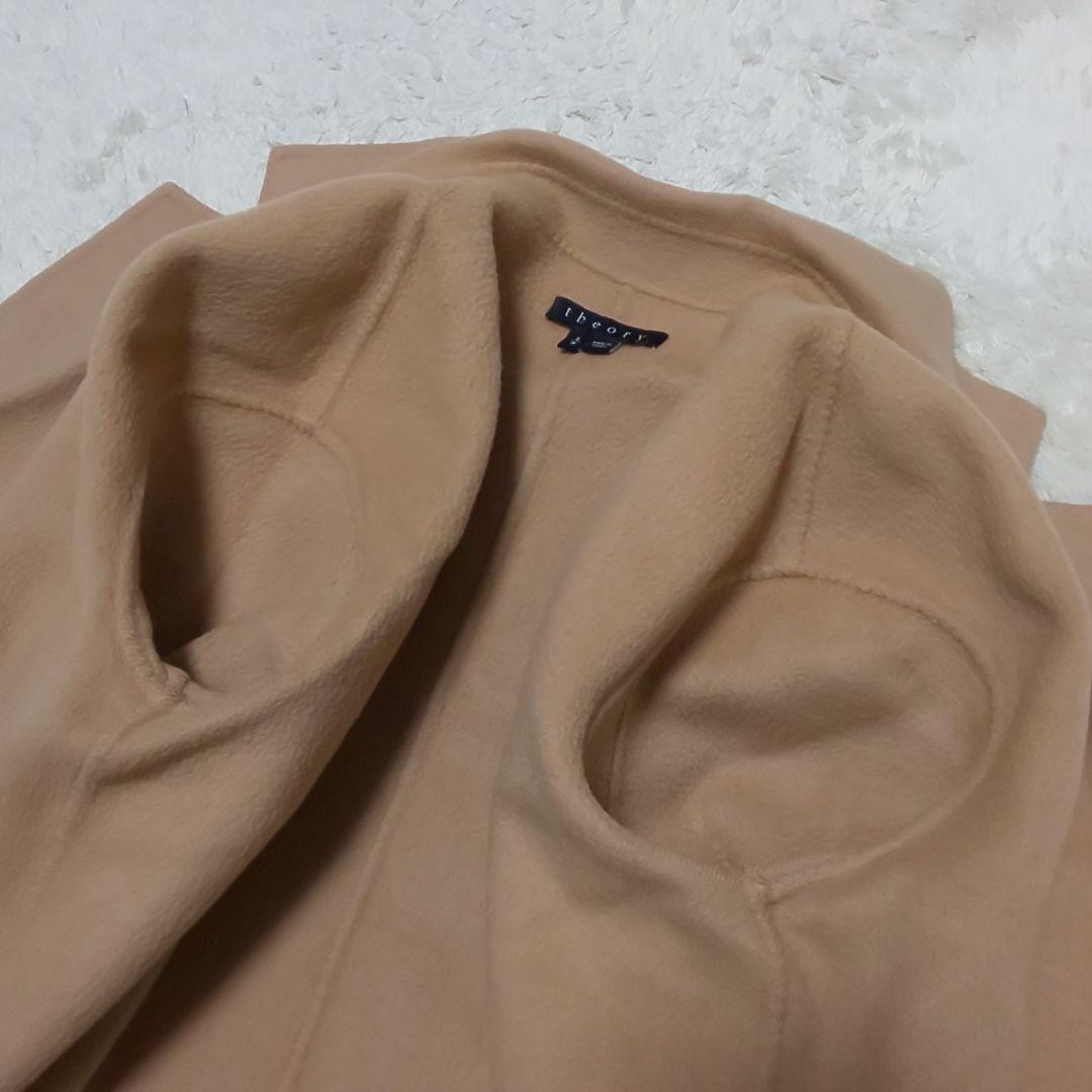 【美品】Theory キャメル カシミヤ混チェスターコート ウールコート