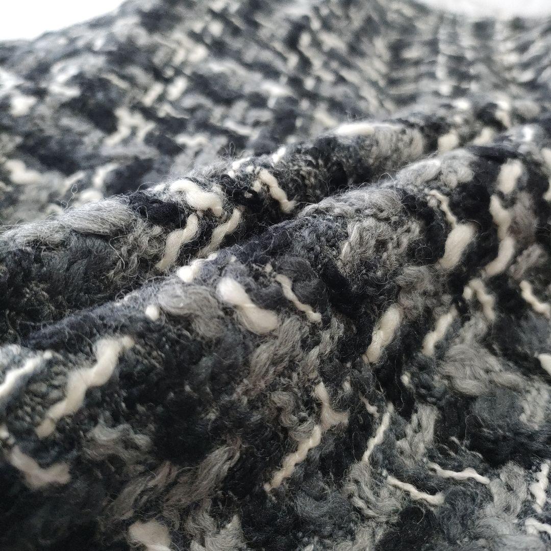 新品✨ドルチェ＆ガッバーナ　ウールツイードノーカラーコート　グレー　40