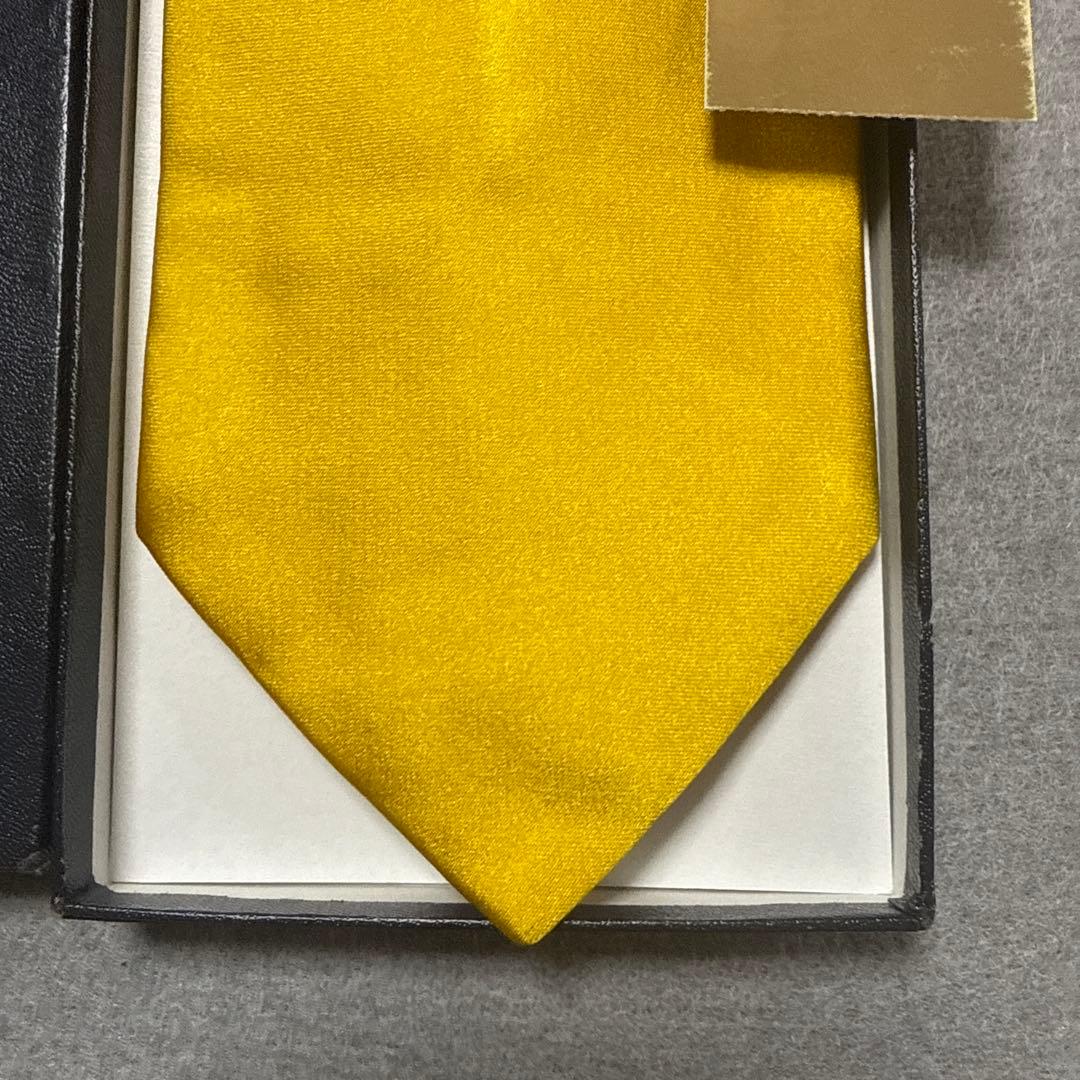 極美品　ポールスミス　ネクタイ　金　黄色　無地　派手　結婚式