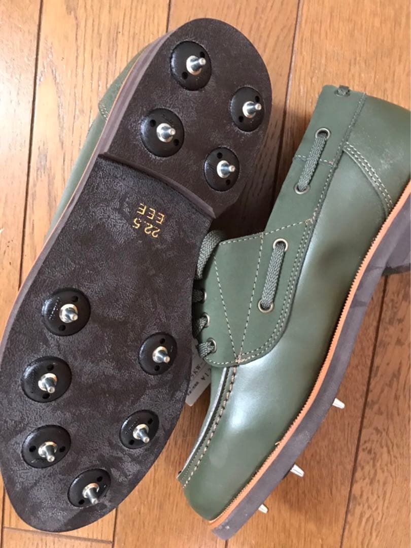 レディース　ゴルフシューズ　ミズノ　深緑　ゴルフ　シューズ　Mizuno