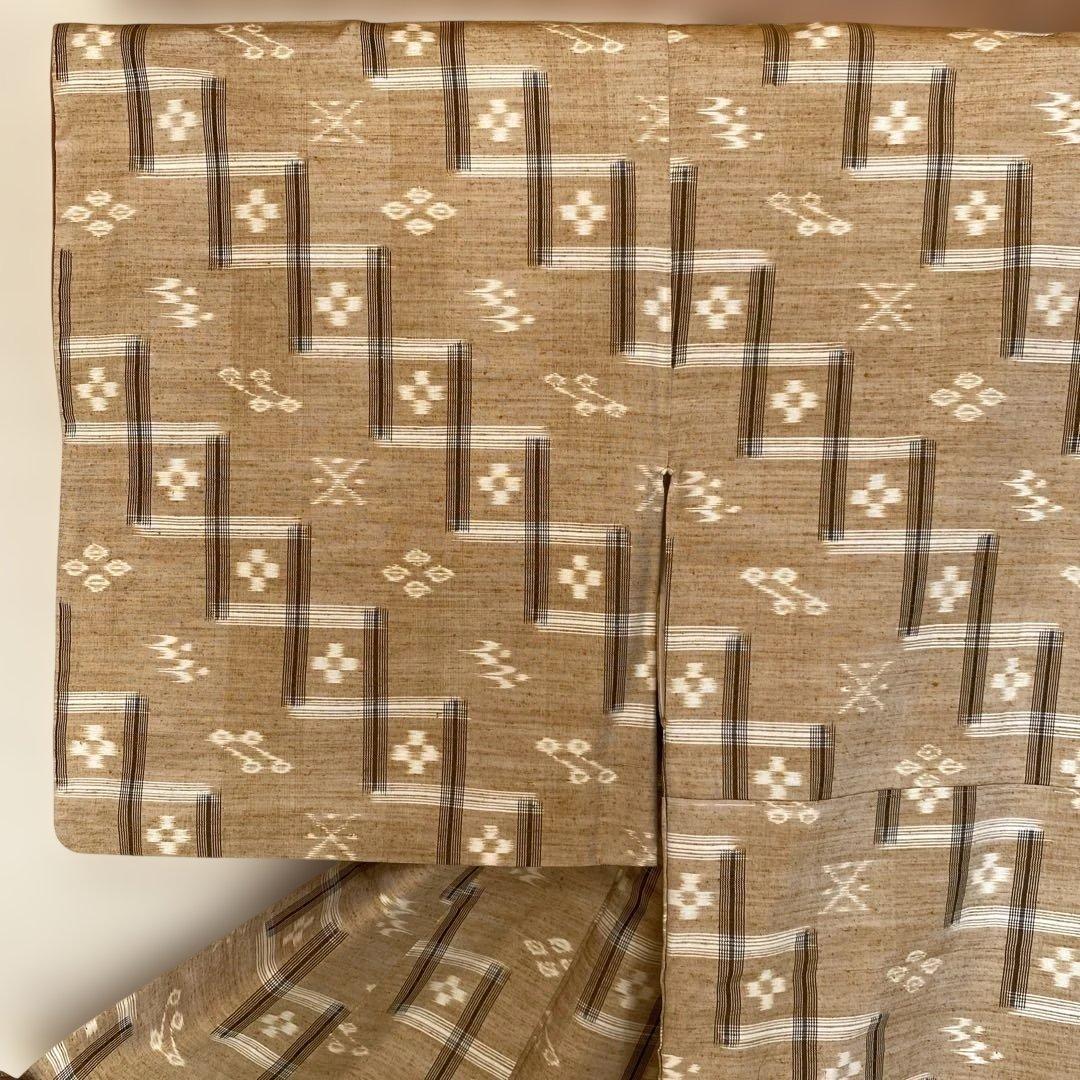 米沢琉球紬　ぜんまい真綿　琉球模様