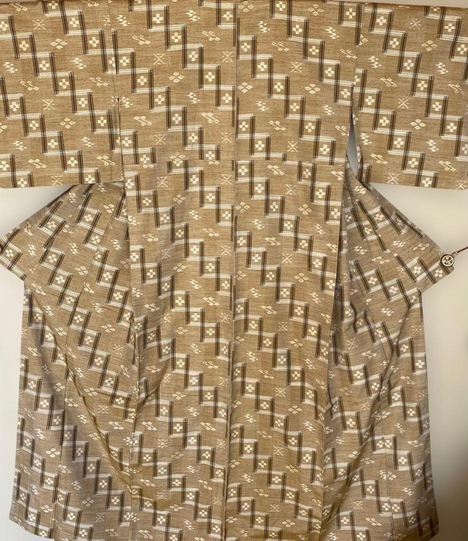 米沢琉球紬　ぜんまい真綿　琉球模様