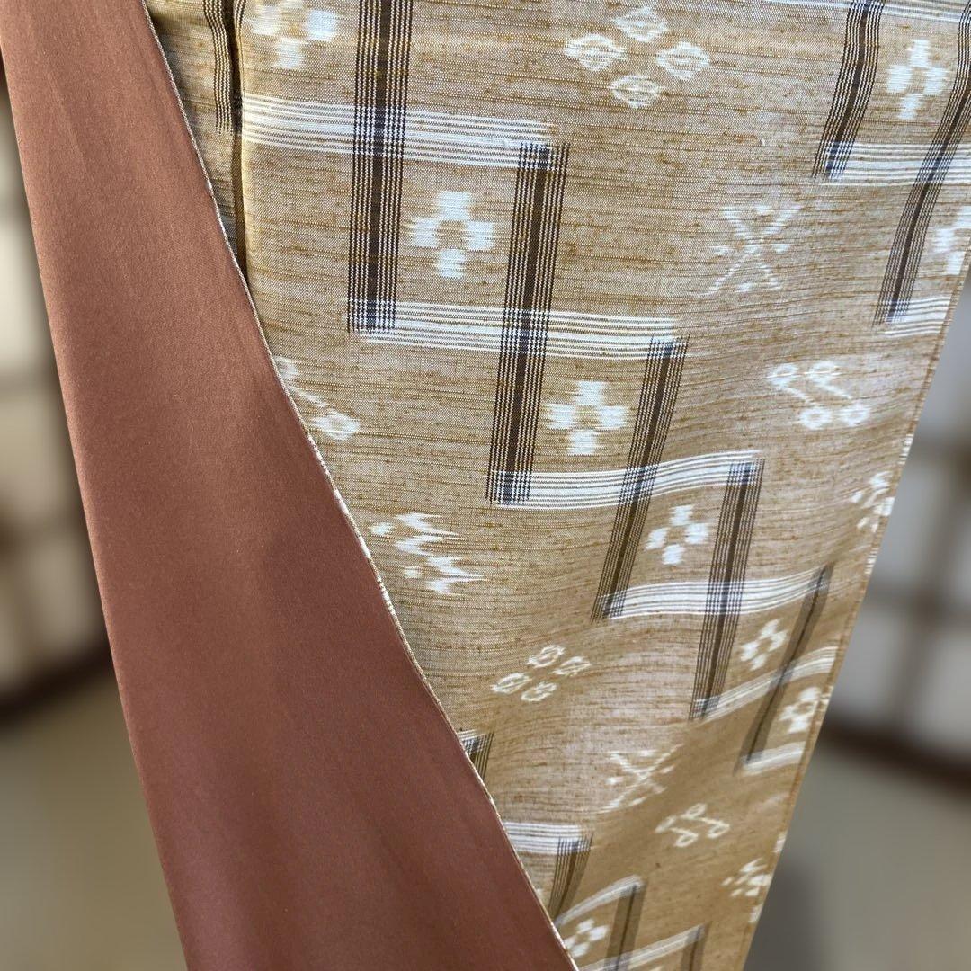 米沢琉球紬　ぜんまい真綿　琉球模様