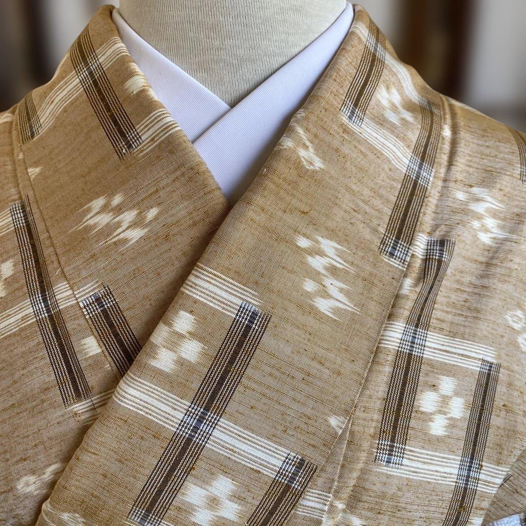 米沢琉球紬　ぜんまい真綿　琉球模様