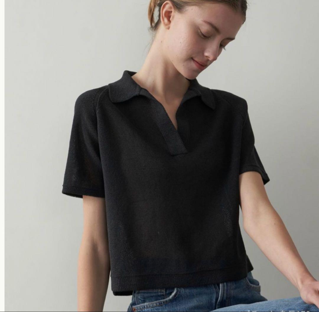 WRAY エシカルニットポロ　ブラック