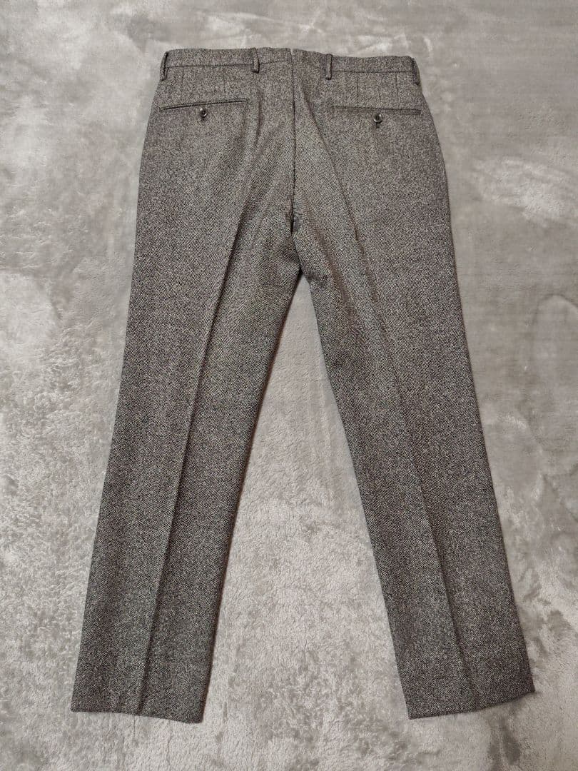 INCOTEX スラックス ツイード風 グレー 46 スリムフィット 秋冬