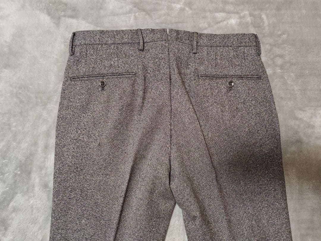 INCOTEX スラックス ツイード風 グレー 46 スリムフィット 秋冬