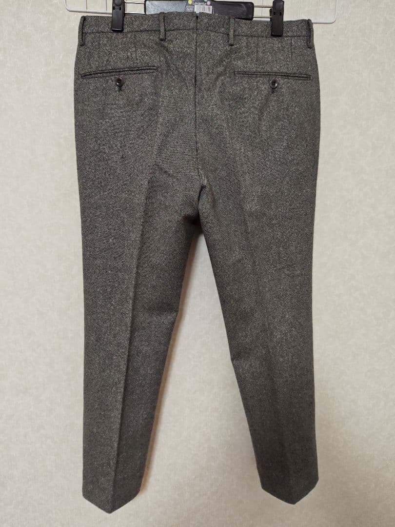 INCOTEX スラックス ツイード風 グレー 46 スリムフィット 秋冬