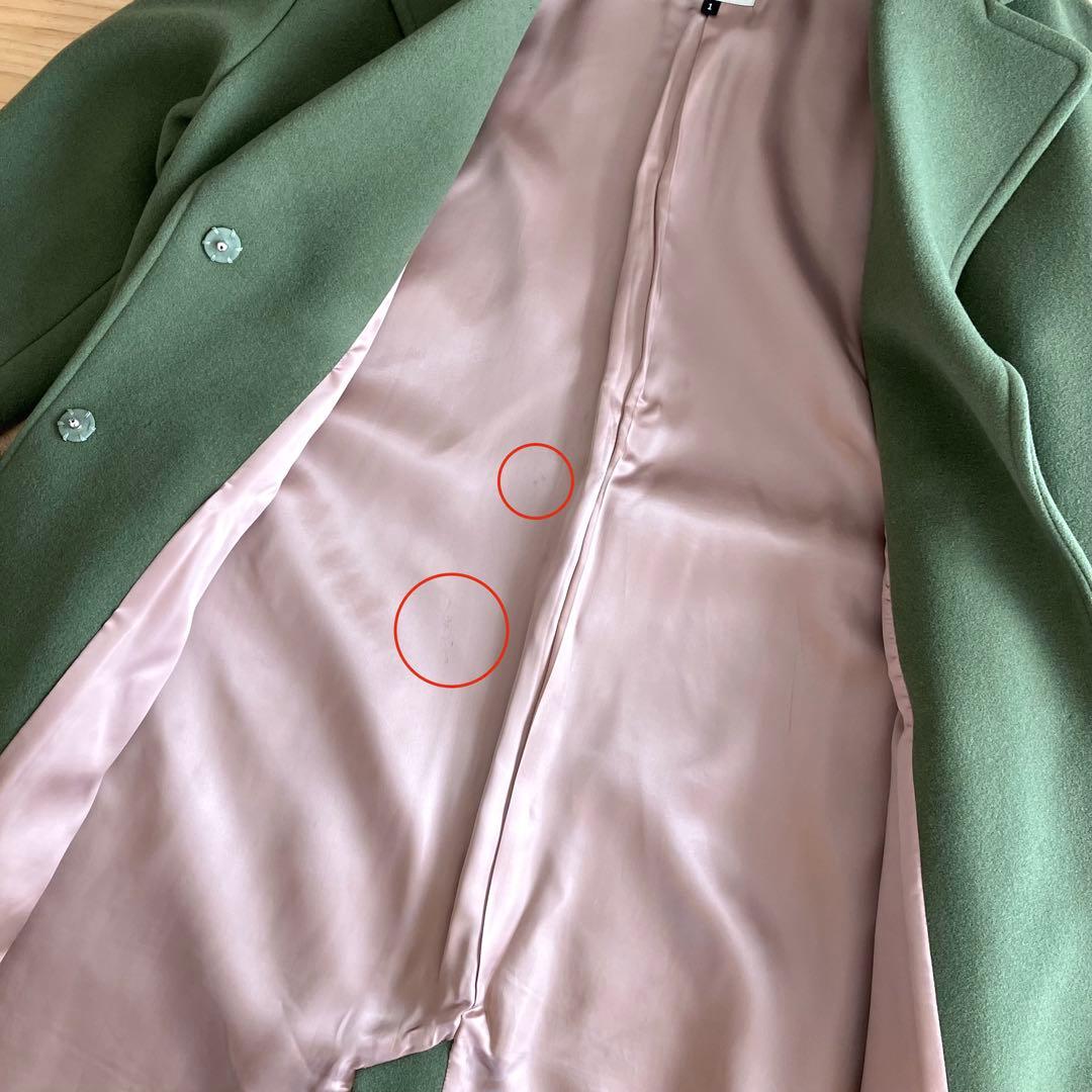 leur logette タスマニア ウールコート 1 M モスグリーン