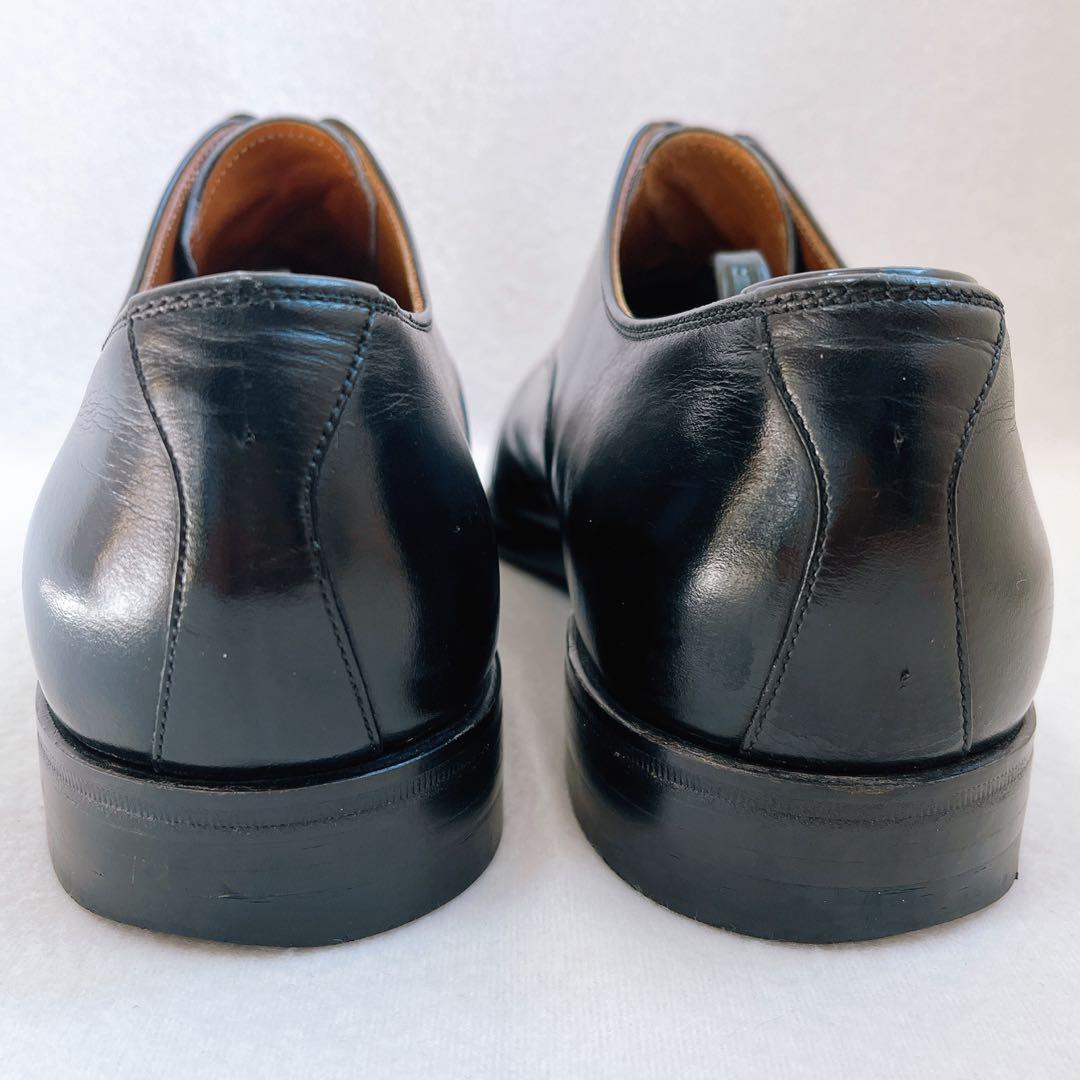 美品 スコッチグレイン オデッサ ストレートチップ 黒 本革 内羽根 ビジネス