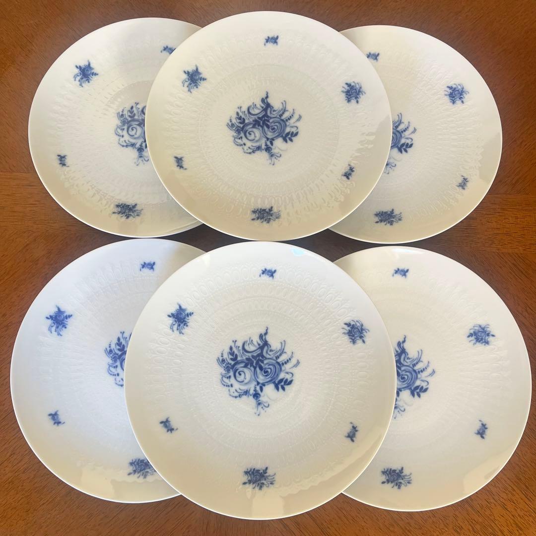 【美品】ローゼンタール★ラプソディブルー★デザート皿　6枚